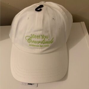 Lululemon Athletica White Hat with Green Embroidery